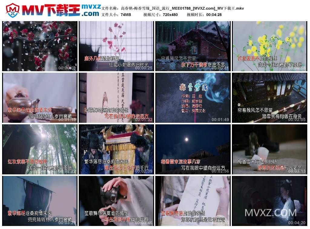 高春艳-梅香雪缘_国语_流行_MEE01788
